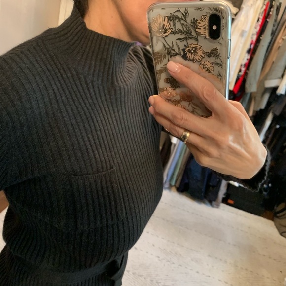 Mock neck sweater set charcoal grey - Picture 3 of 7